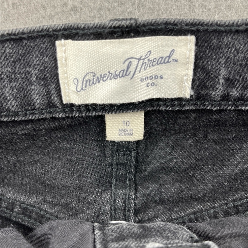 Universal Thread Black Denim Button-Front Midi Sk… - image 6